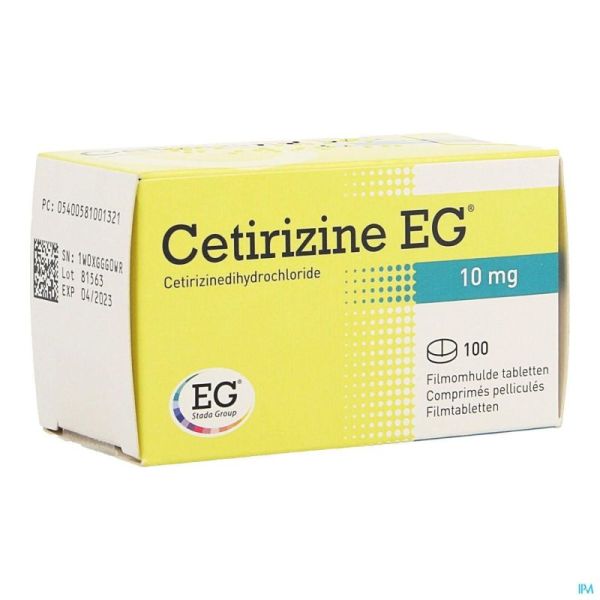 Cetirizine eg comp 100x10mg