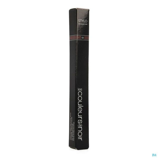 Les couleurs de noir stylo sourcil 02 brunet./noir