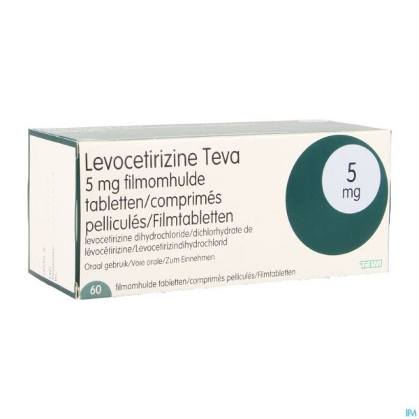 Levocetirizine Teva 5mg Comp Pell 60 X 5mg