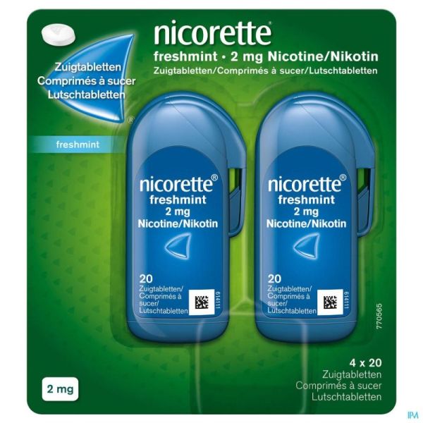 Nicorette freshmint comp a sucer  80x2mg