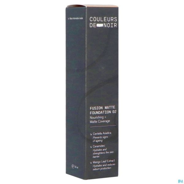 Couleurs De Noir Fus. Matte Fdt 02 C. Ntrl 30ml