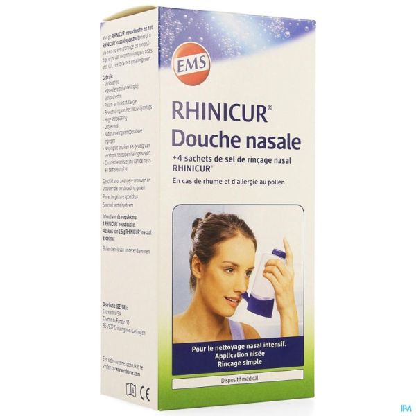 Rhinicur douche nasale + 4 sachets sel rincage