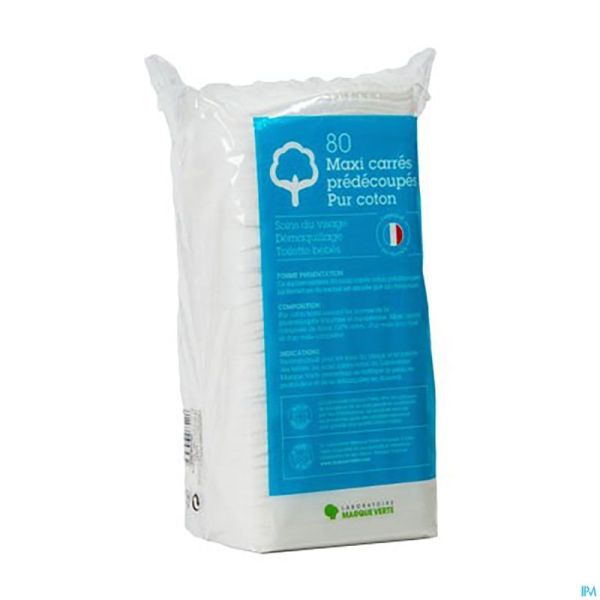 Marque v carre coton    sachet  10