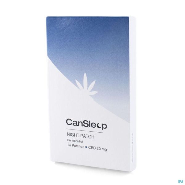 Cansleep cbd cannabis 20mg patch boite 14 cbd med.