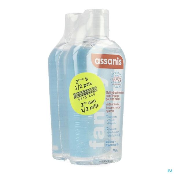 Assanis gel flip top 2x250ml    2eme -50%