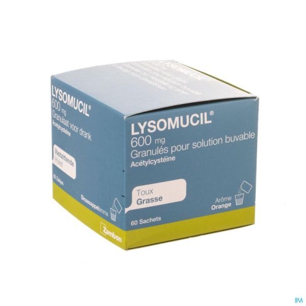 Lysomucil 600 gran sach 60 x 600 mg