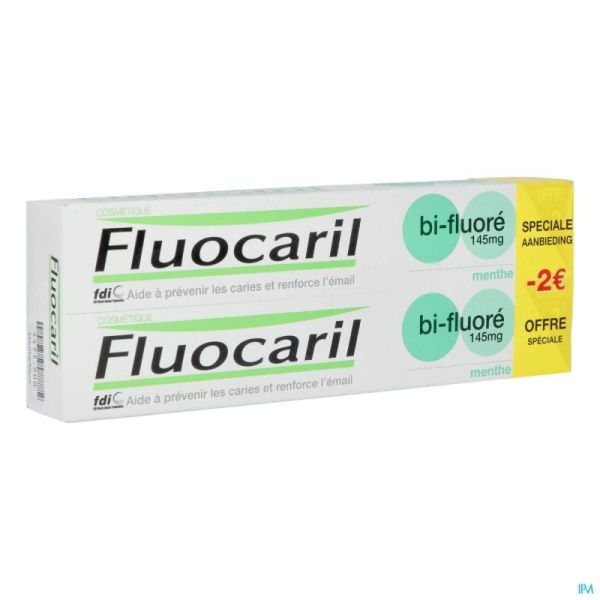 Fluocaril den..bi-fluore 145 mente 2x75ml nf promo