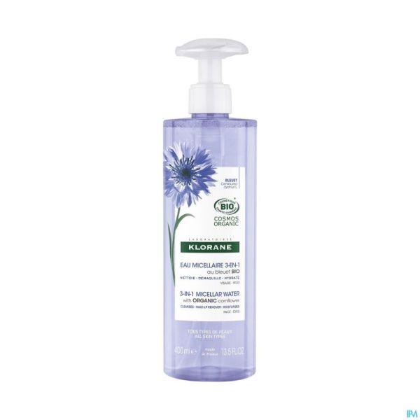 Klorane Visage Bleuet Eau Micellaire Bio 400ml Nf