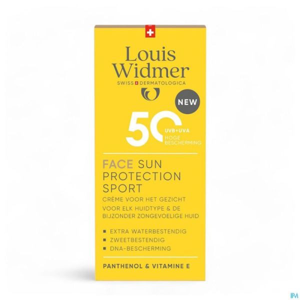 Widmer sun face protection sport 50 parf tube 50ml