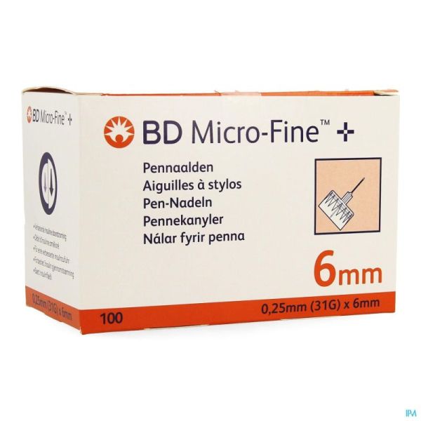 Bd microfine aig.stylo 0,25mm 31g 6mm   100 320734