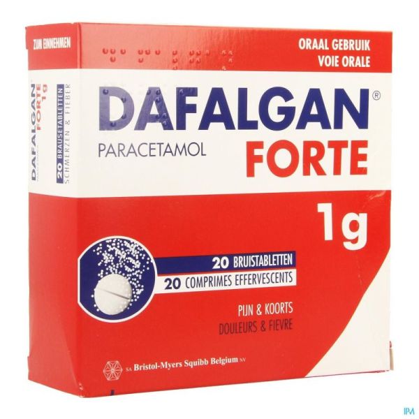 Dafalgan forte 1g impexeco comp eff 20 x 1g pip