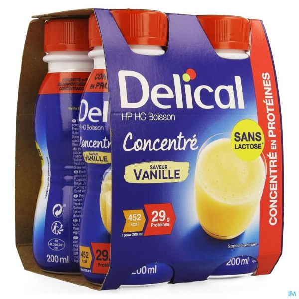 Delical concentre vanille   4x200ml