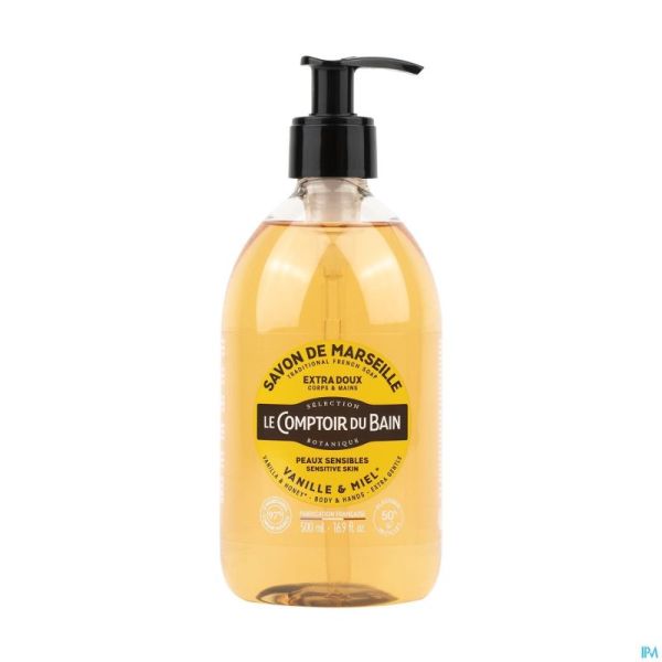 Lcb Savon Liquide Vanille Miel Fl 500ml S/palme