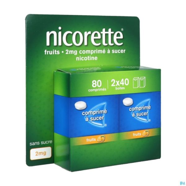 Nicorette fruit 2mg comp a sucer 80