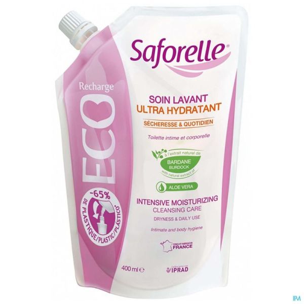 Saforelle soin lavant ultra hydra eco rechar.400ml