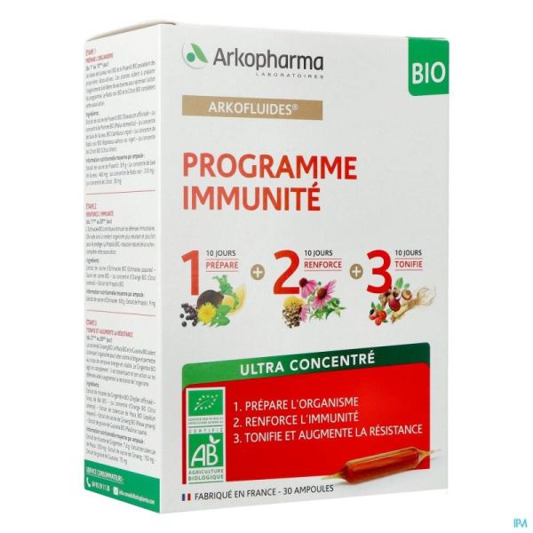 Arkofluides programme immunite    amp 30x10ml