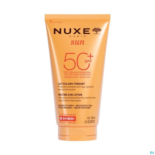 Nuxe sun lait solaire fondant spf50+ 150ml