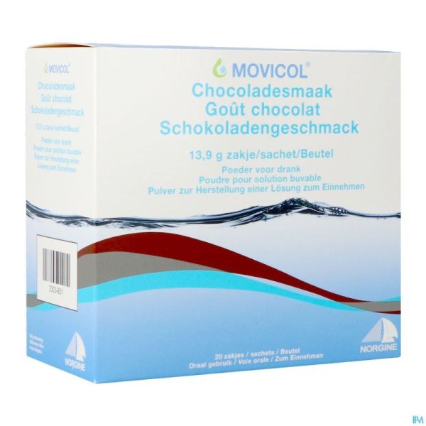 Movicol Impexeco Chocolat Pdr Sach 20x13,9g Pip