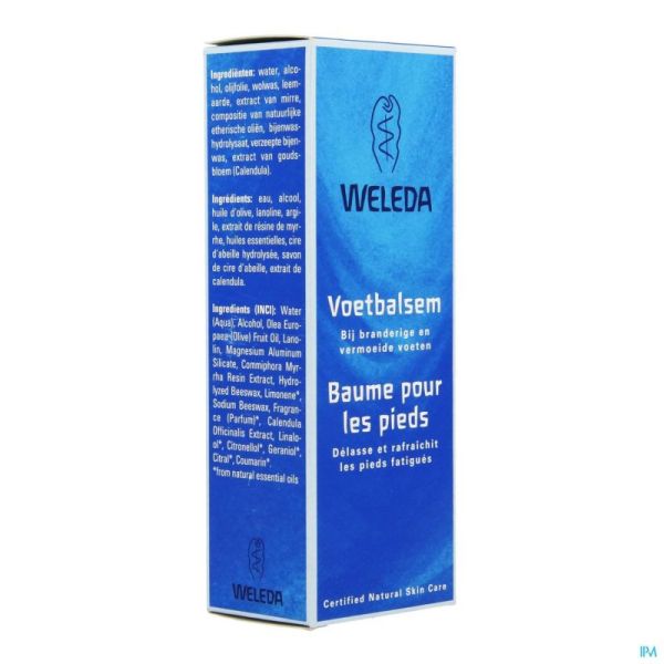 Weleda baume pour les pieds creme tube 75ml