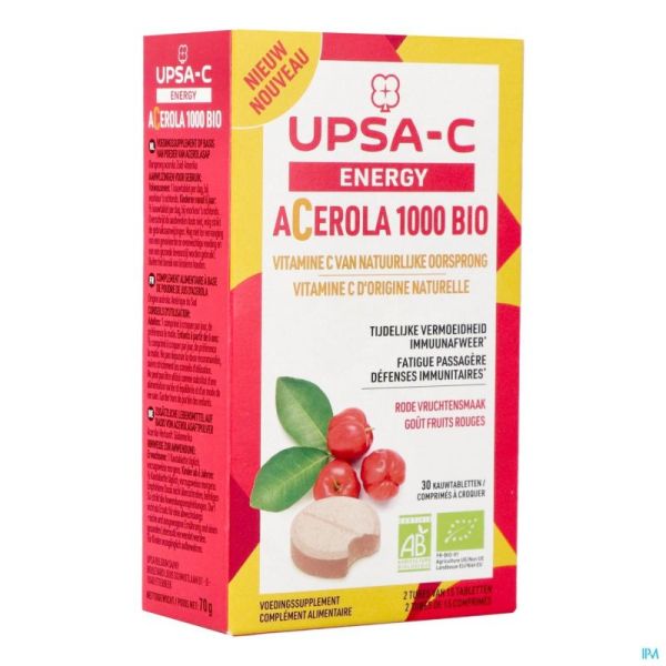 Upsa c energy acerola 1000mg    comp croq 30