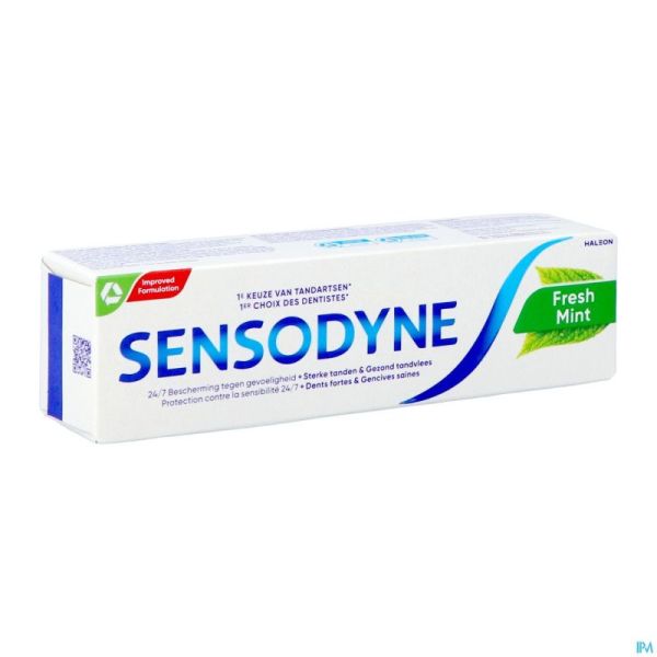 Sensodyne fresh mint dentifrice    75ml nf