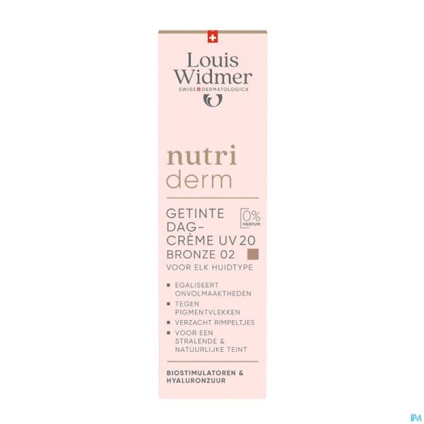 Widmer nutrid cr jour teint uv20 bronz02n/parf30ml