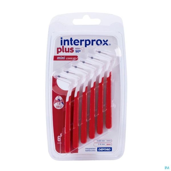 Interprox plus mini conique rouge interd.   6 1360