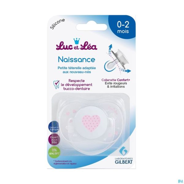 Luc&lea sucette symetrique 0-2m pink 2