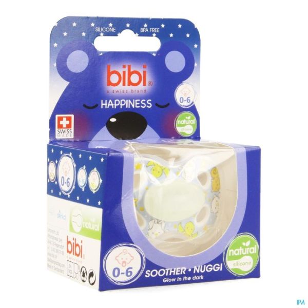 Bibi sucette hp natural 4 friends glow dark   0-6m