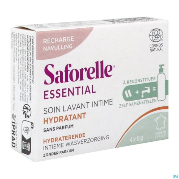 Saforelle essent.soin lav.int.hydra pdr rech.4x6g