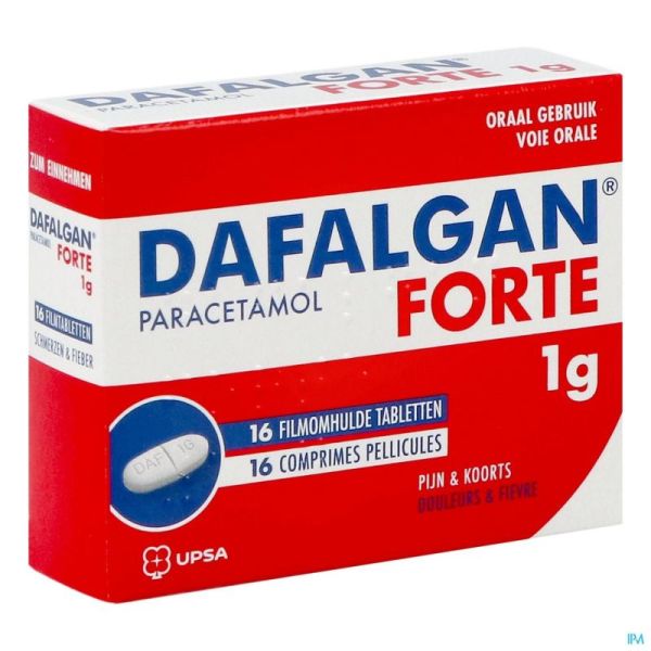 Dafalgan forte sec 1g tabl 16