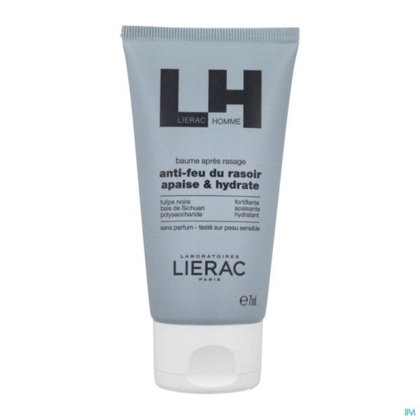 Lierac homme baume apaisant apres rasage tube 75ml