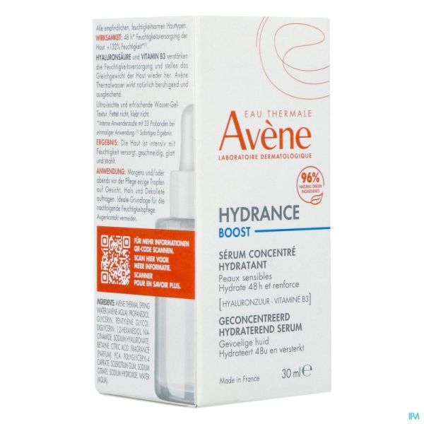 Avene hydrance boost serum concentre hydra.   30ml