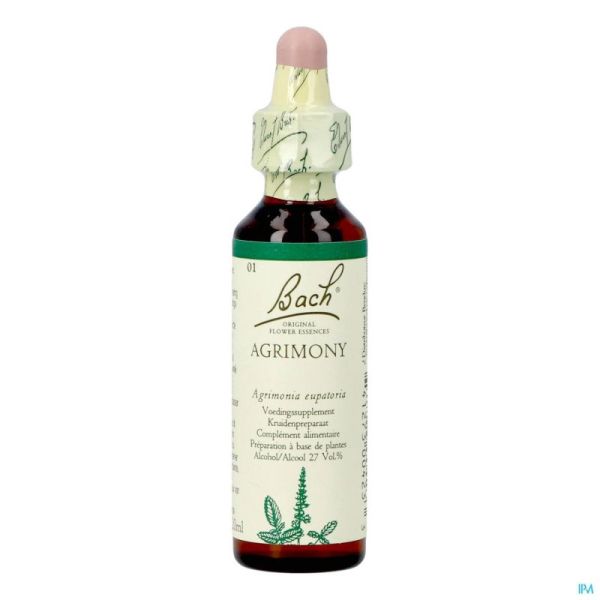Bach flower remedie 01 agrimony    20ml