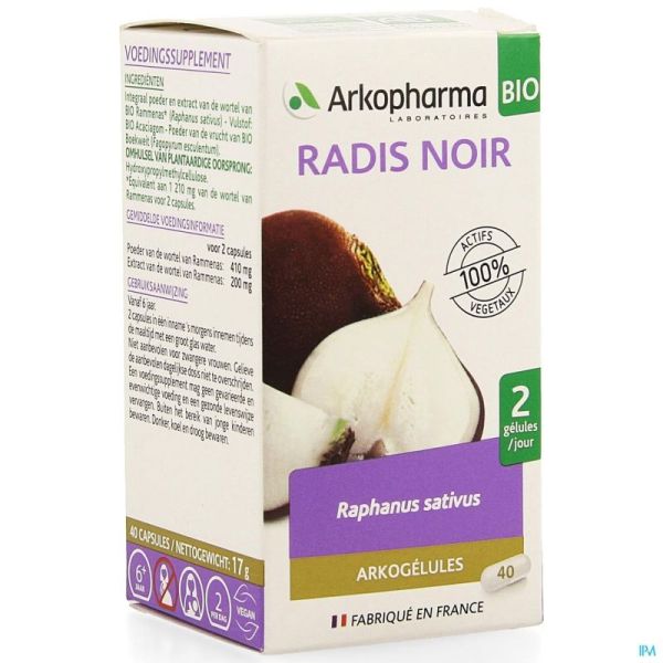 Arkogelules radis noir bio    caps  40