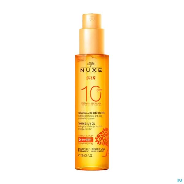 Nuxe sun huile bronz. ip10 visage&corps150ml