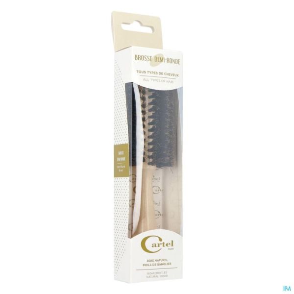 Cartel Brosse 1/2ronde Bois Blanc B8