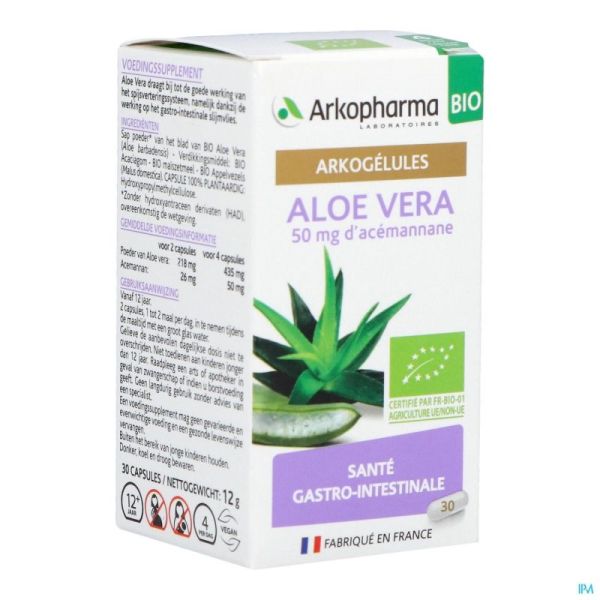 Arkogelules aloe vera bio   caps 30