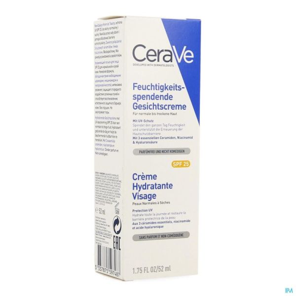 Cerave creme hydratante visage ip25    52ml