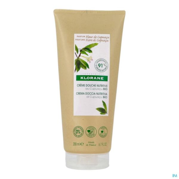 Klorane corps creme douche fleur cupuacu 200ml nf
