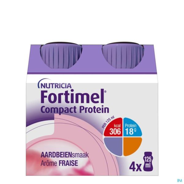 Fortimel compact protein fraise  4x125ml