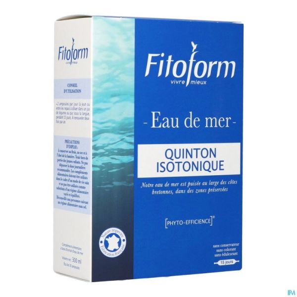 Isotonique Eau De Mer Amp 30x10ml Fitoform