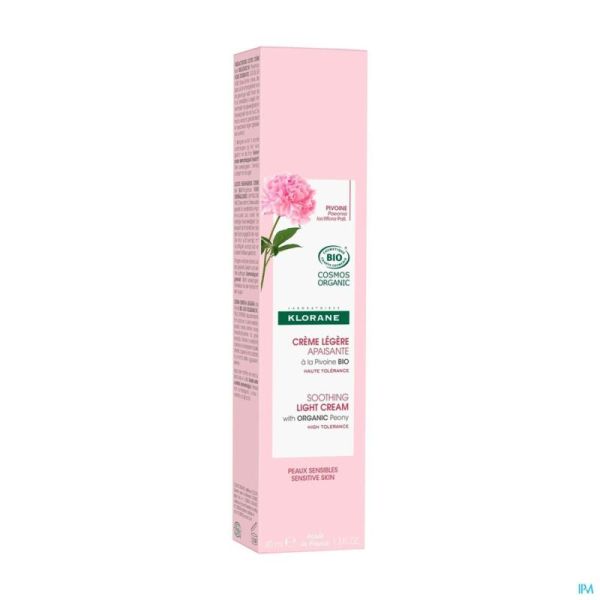 Klorane Visage Pivoine Bio Cr Legere 40ml