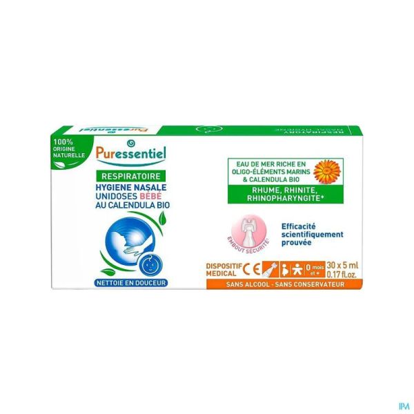 Puressentiel respir.unidose hyg. nasal bebe 30x5ml