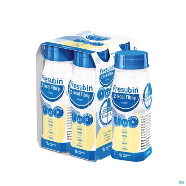 Fresubin 2kcal fibre drink vanille    fl 4x200ml