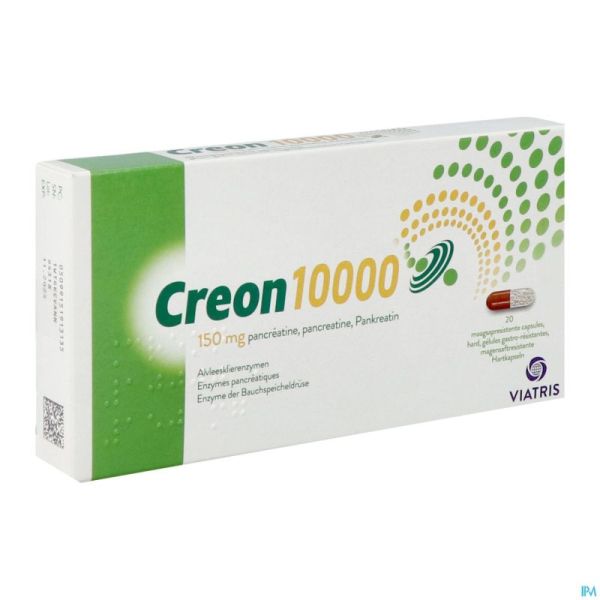 Creon 10000 Caps Gastroresist 20 X 150mg