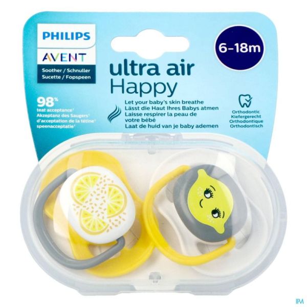 Philips avent sucette +6m air lemon  2