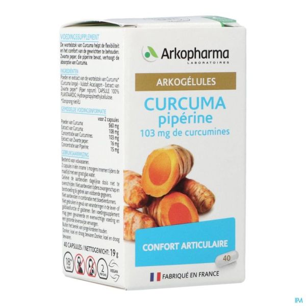 Arkogelules Curcuma Caps 40 Nf