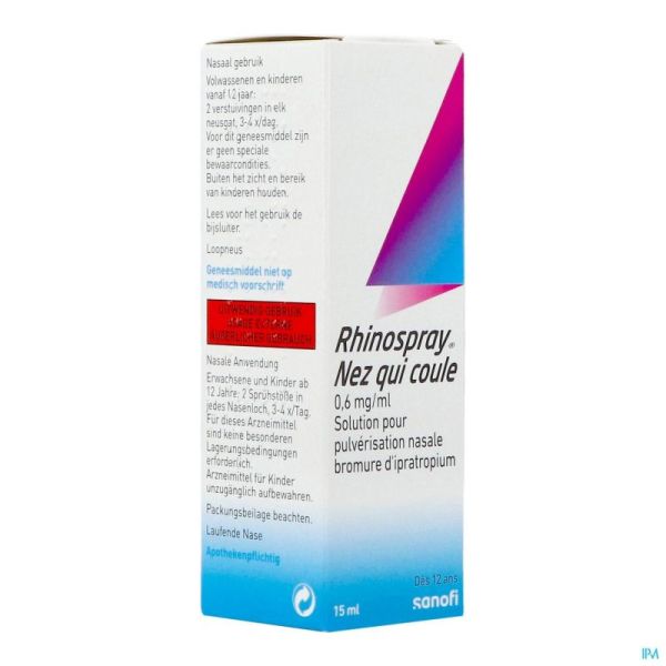 Rhinospray Nez Qui Coule 0,6mg/ml Spr Nas.sol 15ml