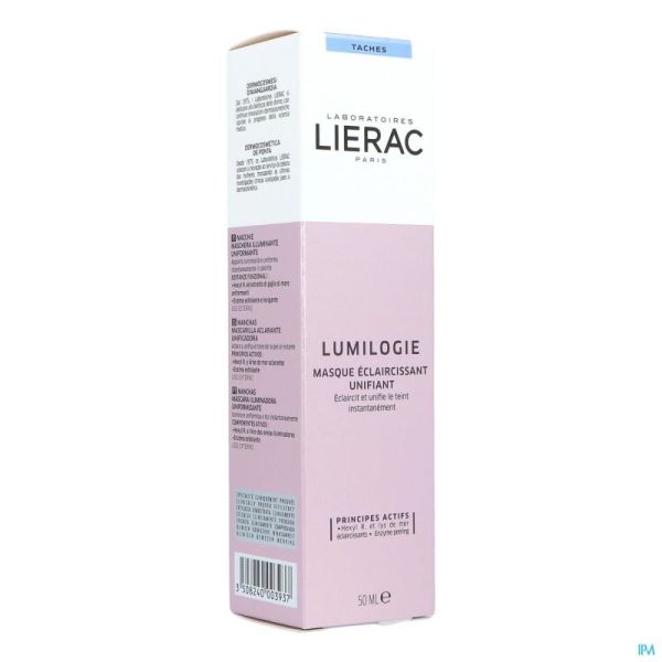 Lierac lumologie masque illuminateur unifiant 50ml